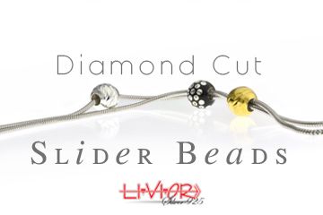 Diamond cut Slider beads